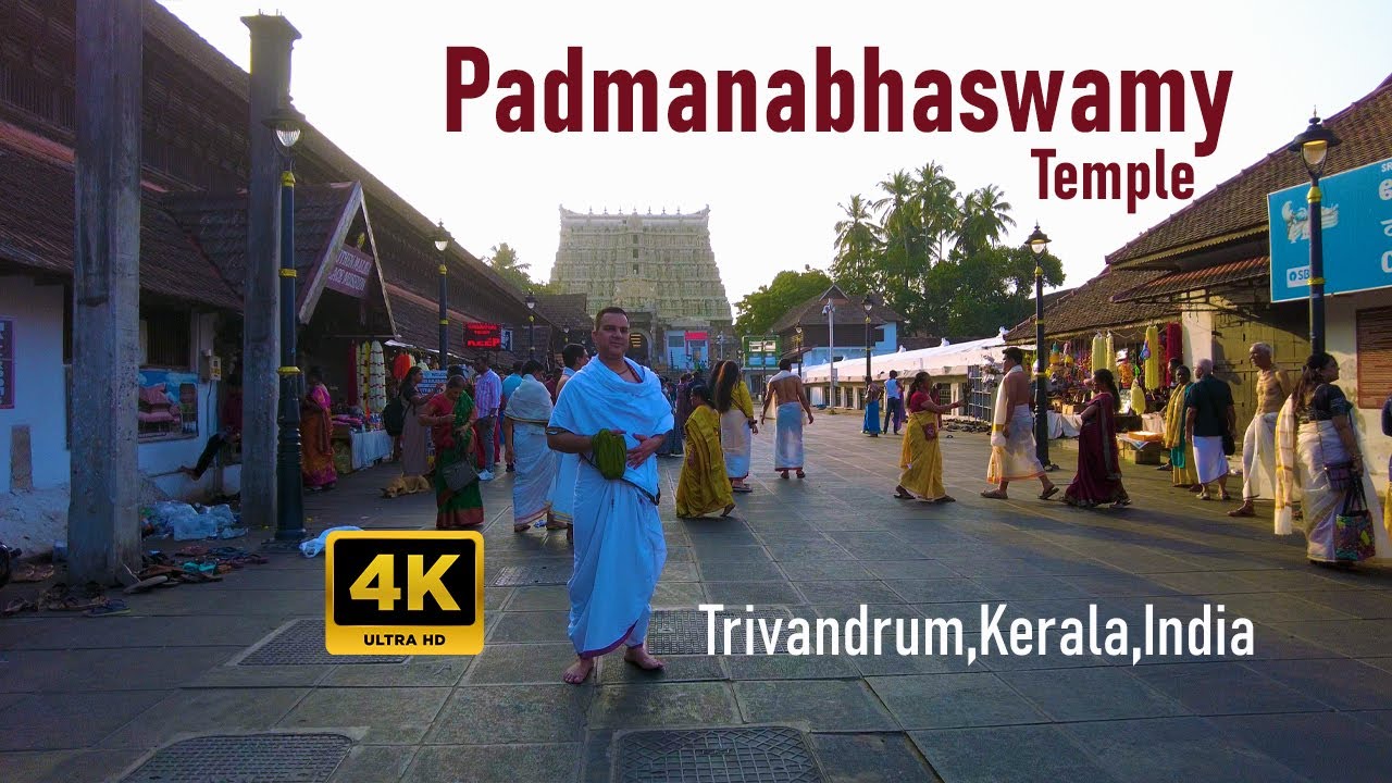 [4k] Padmanabhaswamy temple thiruvananthapuram - walk