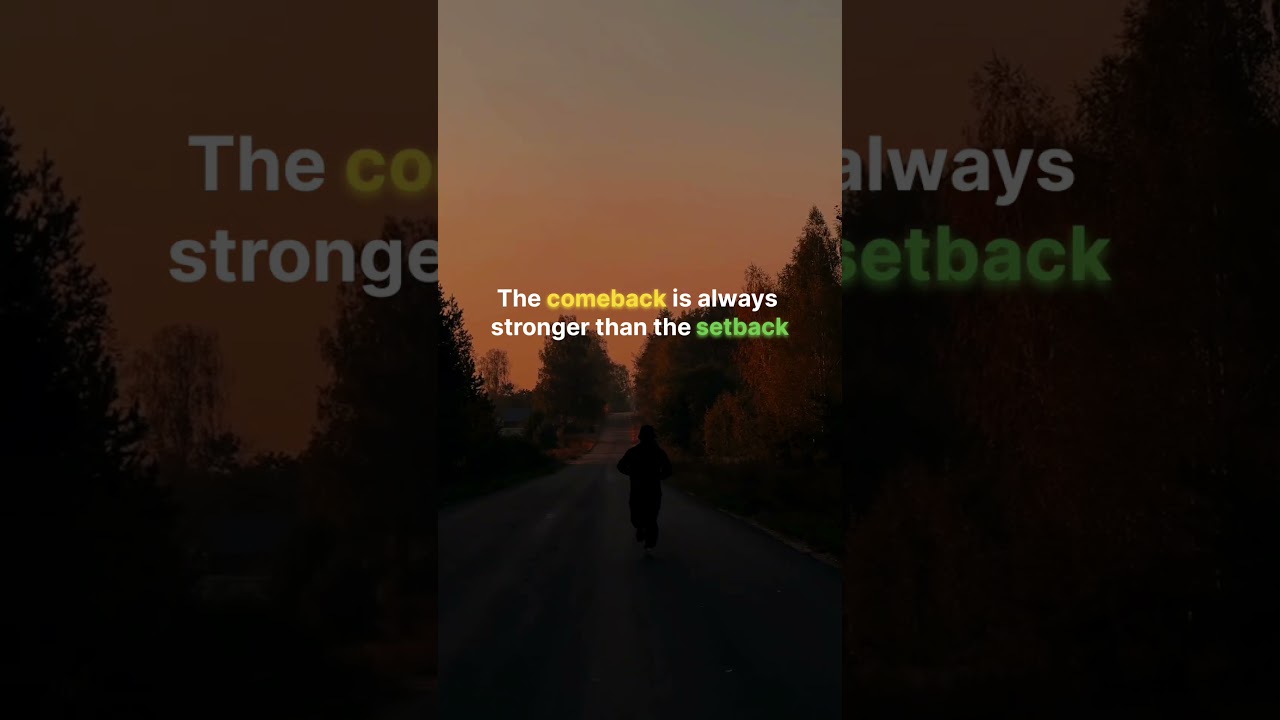 The comeback is always stronger than the setback | #selfless_action #motivation #hardworkworks