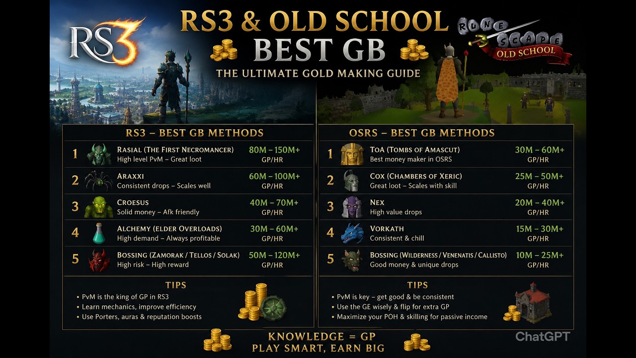 💰 ПРЯМОЙ ЭФИР: RS3 против OSRS &mdash; ЛУЧШИЕ способы заработка золота в 2026 году!