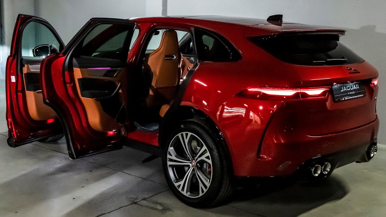 2025 Red Jaguar F-Pace SVR - Thrilling Fast Luxury SUV in Detail