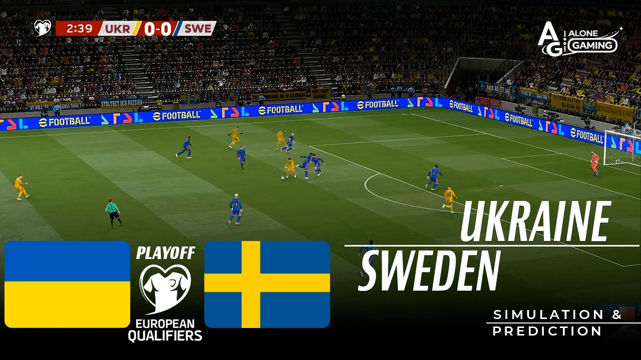UKRAINE vs. SWEDEN - World Cup Qualifiers 2026 | Full Match All Goals | Simulation PES