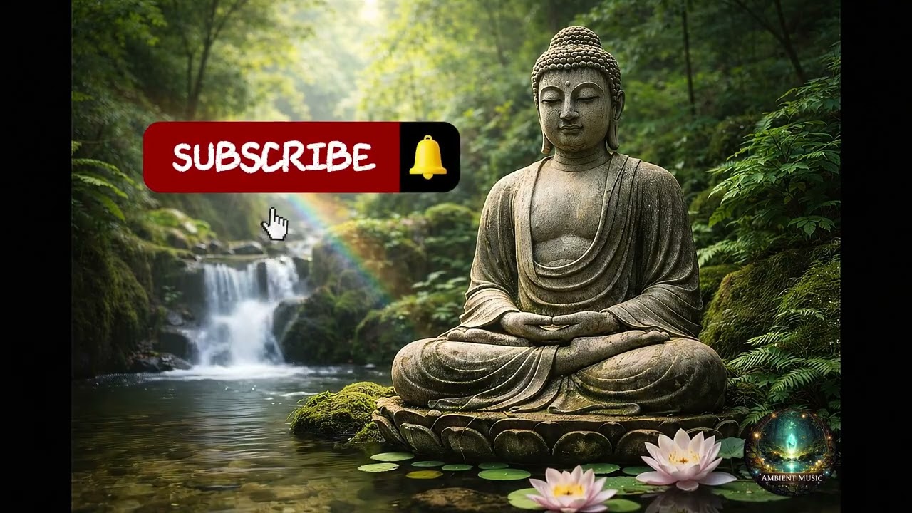 Ambient Music - Buddha meditating in nature - Calm & Relaxation & Focus & Sleep