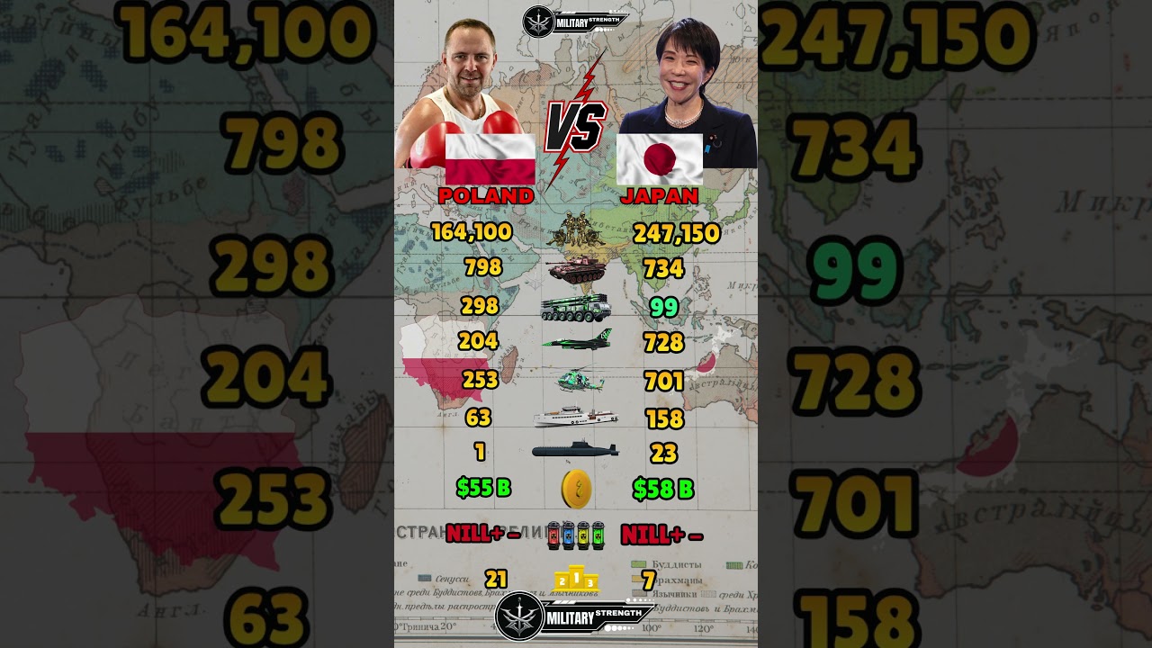 Poland vs Japan Military Power Comparison 2026