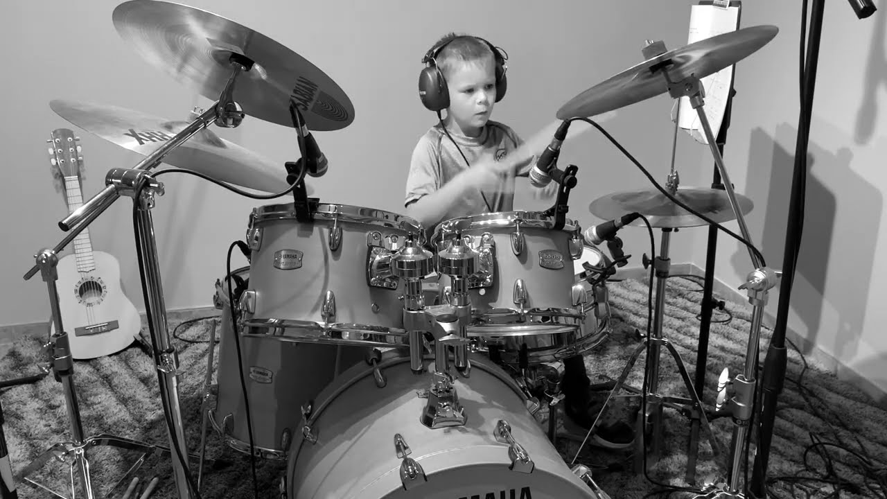 ACDC - Back In Black - Drum Cover (7 years Old)