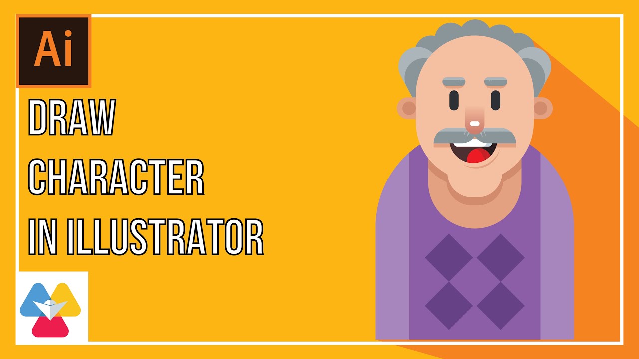 How To Draw A Character In Illustrator - Flat Design Face