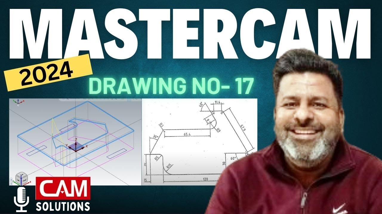 How to chamfer mill in contour toolpath in mastercam2024 | Mastercam Practice tutorial Drawing 17