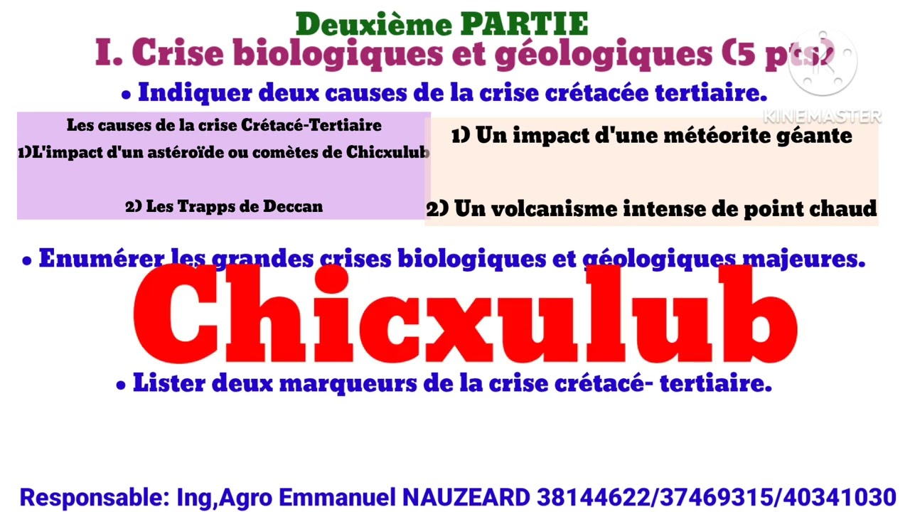 La crise crétacé-tertiaire et Texte modèle Bio et Géo 2024: Series: SMP-SES 💯% MOTIVATION