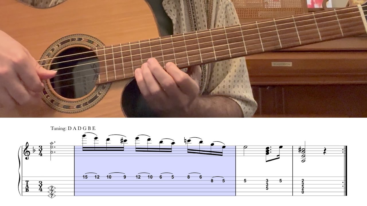 Capricho Arabe (with guitar tab) - Francisco Tarrega