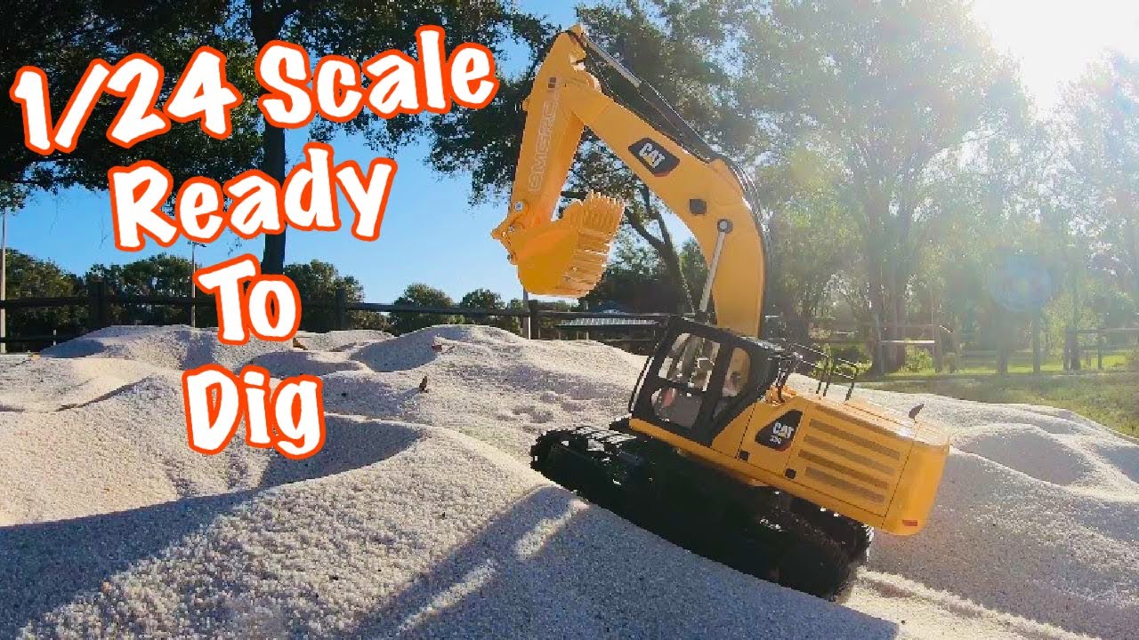 Распаковка и запуск — экскаватор CAT 1/24 RC 336 DCM25001 OMGRC.com