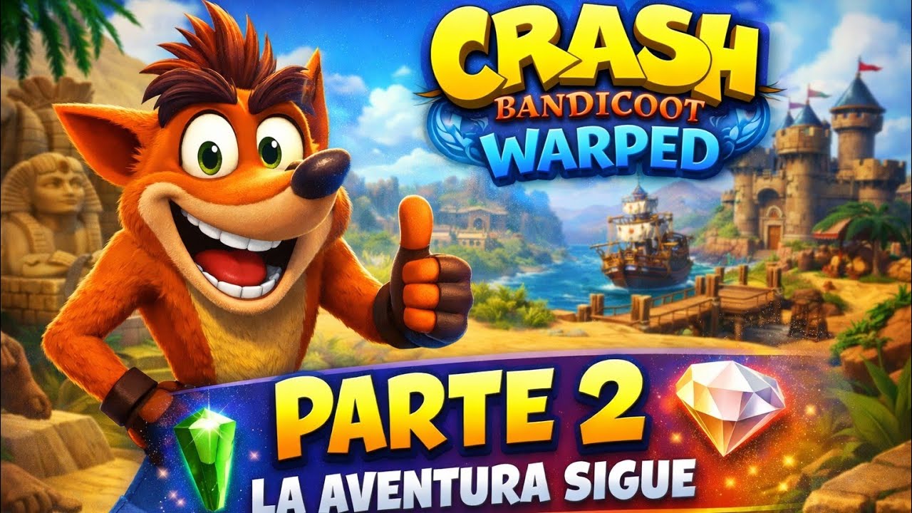 Crash Bandicoot Warped Parte 2 | Viaje en el Tiempo⏳