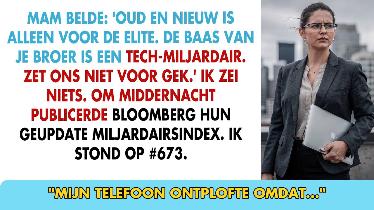 Moeder: 'Sla oud en nieuw over, broers baas is tech-miljardair' - Toen Bloomberg vrijgaf...
