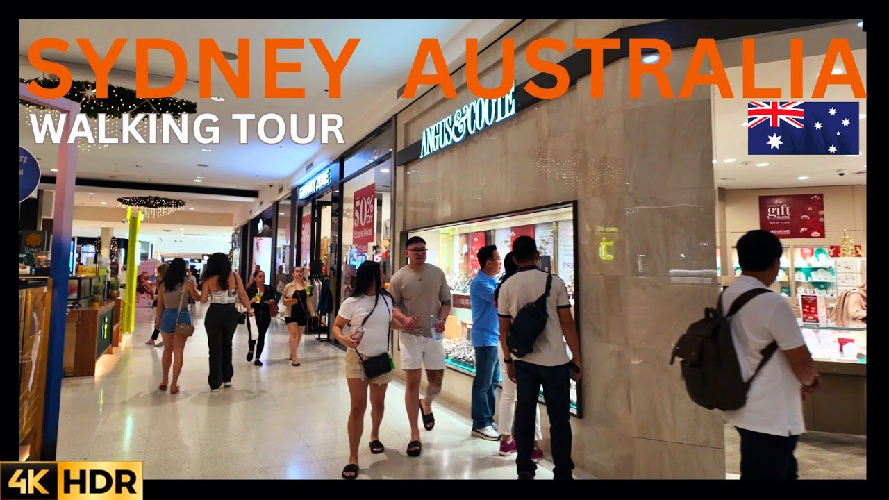 SYDNEY AUSTRALIA VIRTUAL WALKING TOUR | Liverool westfield shopping centre | 4K HDR