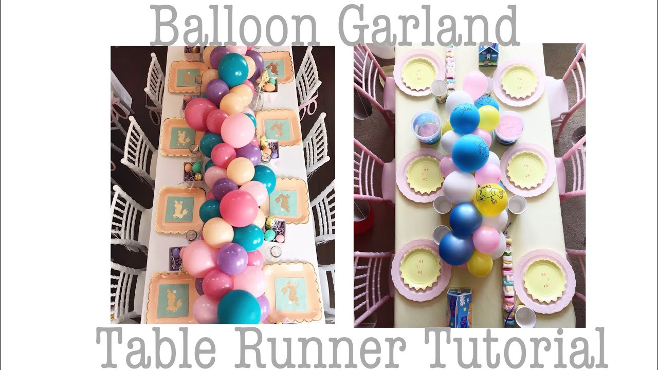 DIY Organic Balloon Garland Table Runner Tutorial