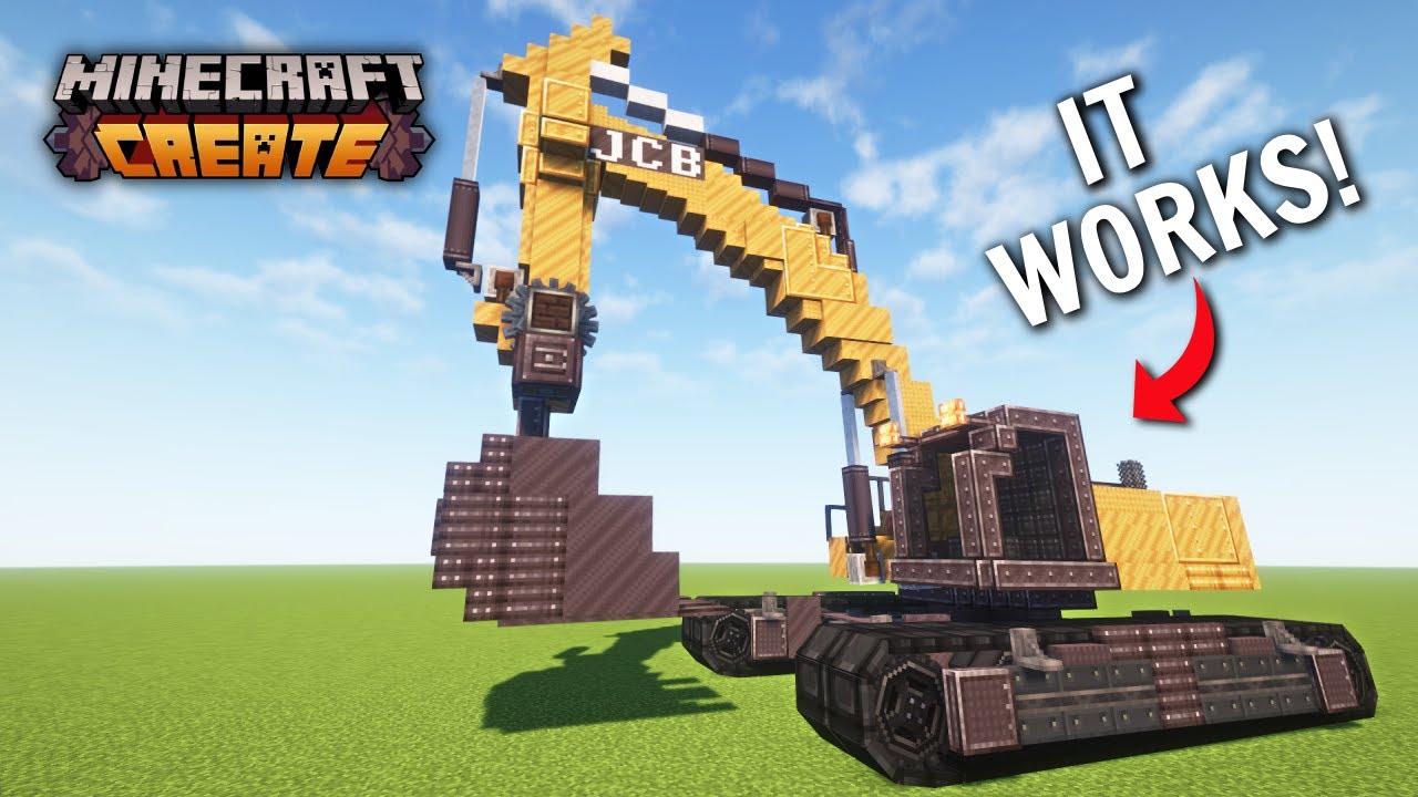 I Built a WORKING JCB in Minecraft Create!