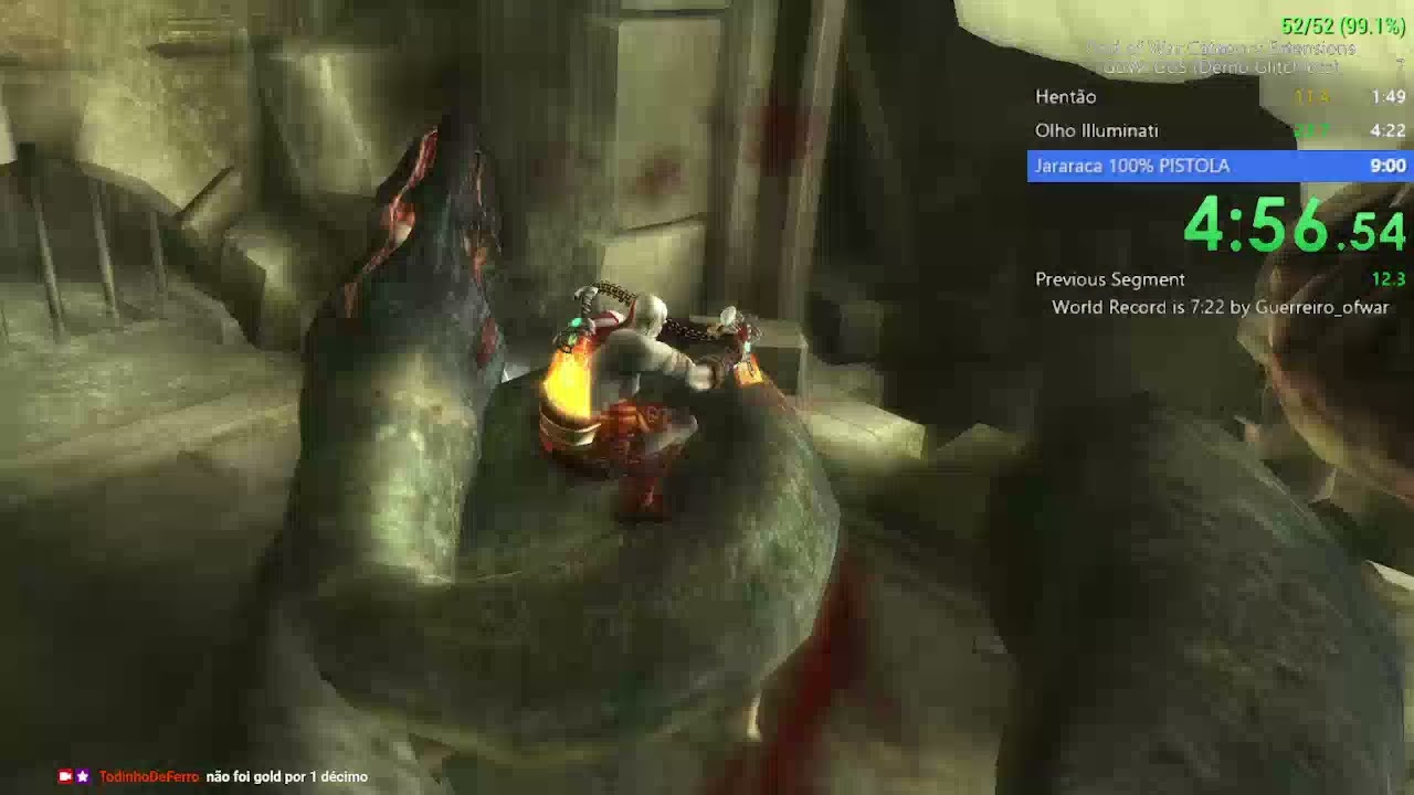 (WR on PSP Emu) Speedrun Demo Glitchless in 8:53 - God of War: Ghost of Sparta
