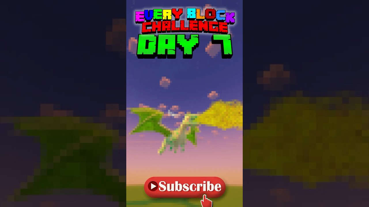 EVERY BLOCK... 1 BUILD... Day 7 of Every Block Challenge #minecraft  #minecraftchallenge  #shorts