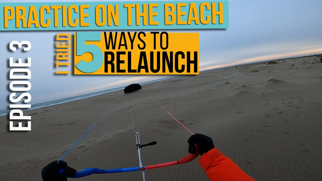 Kitesurf - S'entrainer au redécollage sur la plage (Episode 3)