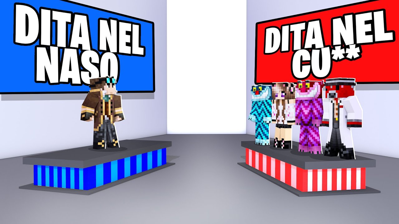 SCEGLI IL LATO CON PIÙ AMICI PER VINCERE SU MINECRAFT!!