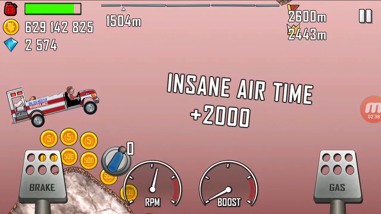 Hill Climb Racing: Ambulance + Mars 2444m