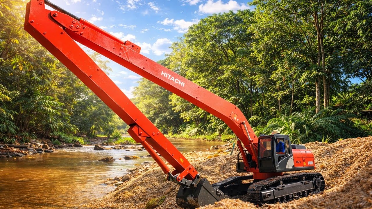 Сюжет: Радиоуправляемый экскаватор Hitachi Long Arm, Команда пожарных/Бомба, Спасение жертв навод...