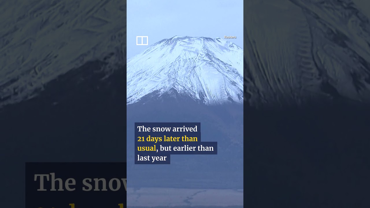 Mount Fuji snow falls 21 days late