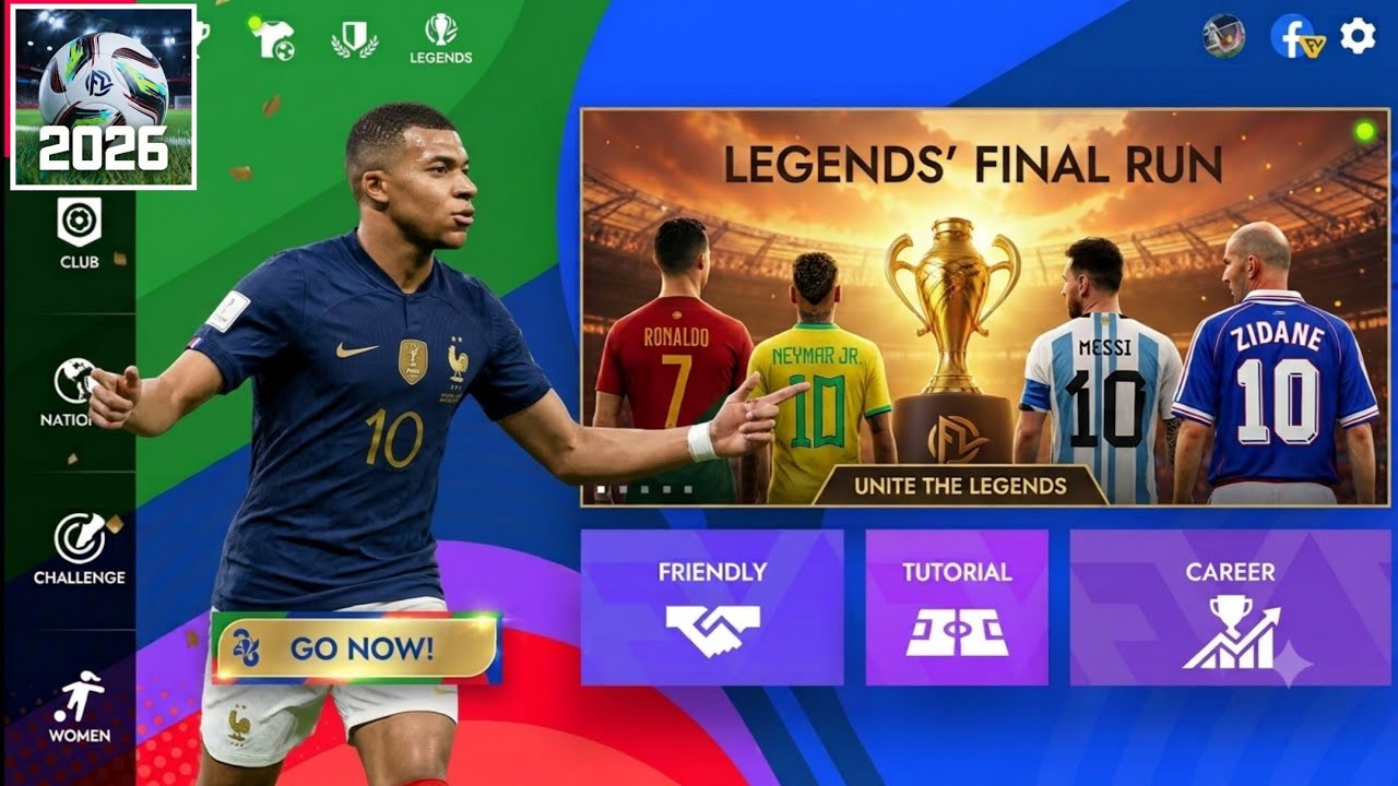 Football League 2026 ▪︎ Обновление 0.2.3 ▪︎ Событие &laquo;Финальный забег новых легенд&raquo;! CR7, Месси и ...