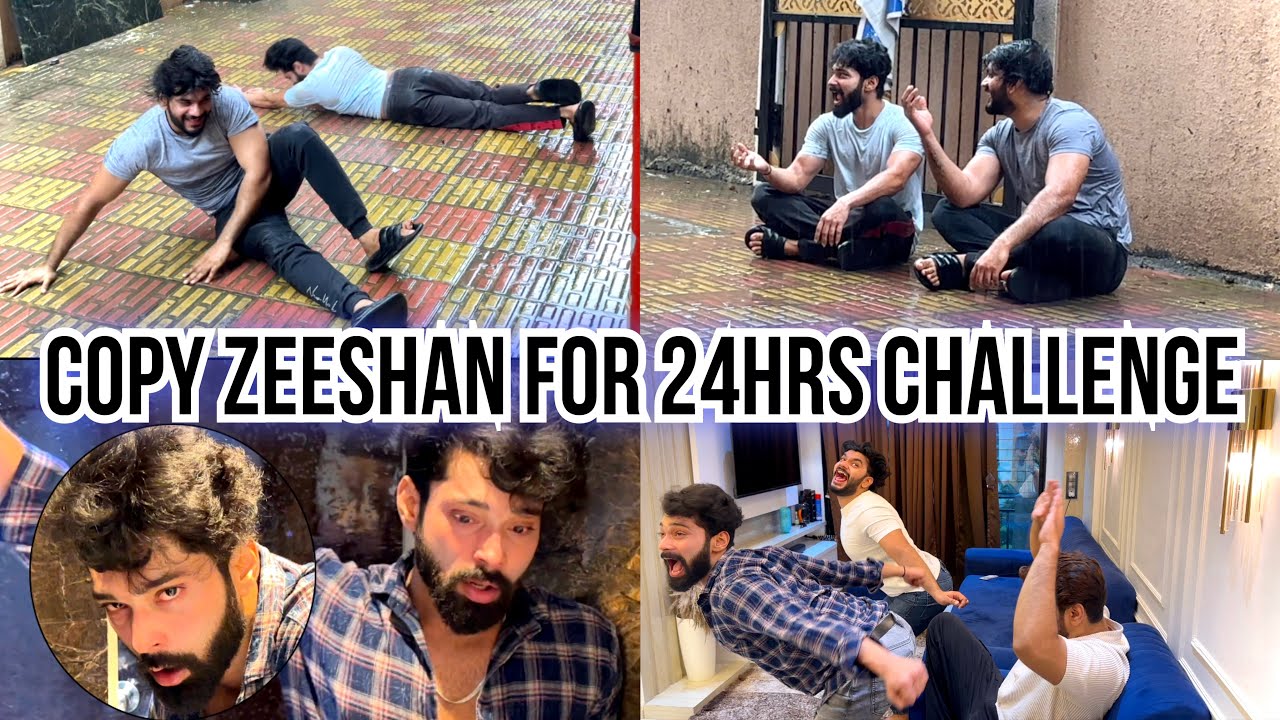 Copy Zeeshan For 24hrs mein Abresh Ki Halat Buri 😵‍💫| Fokats | Abresh & Zeeshan