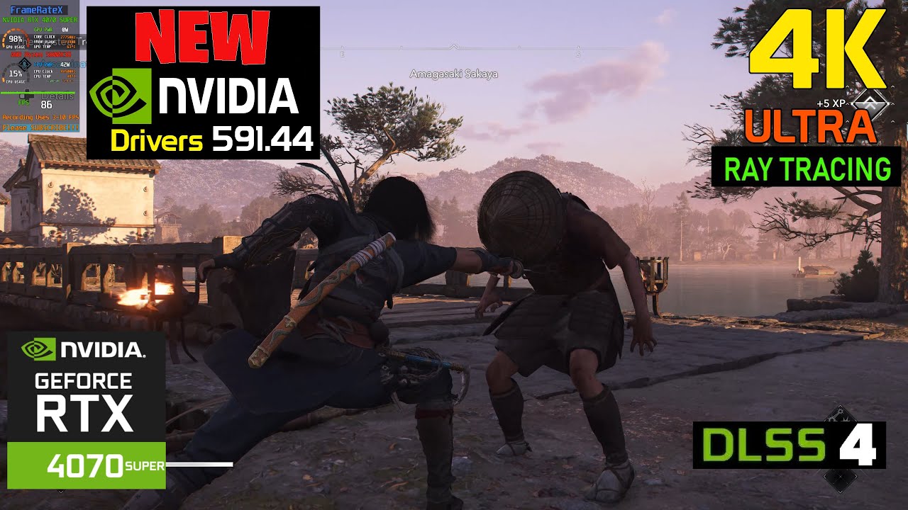 New NVIDIA 591.44 Drivers Assassin's Creed Shadows - 4K ULTRA Ray Tracing - DLSS 4 - RTX 4070 SUPER
