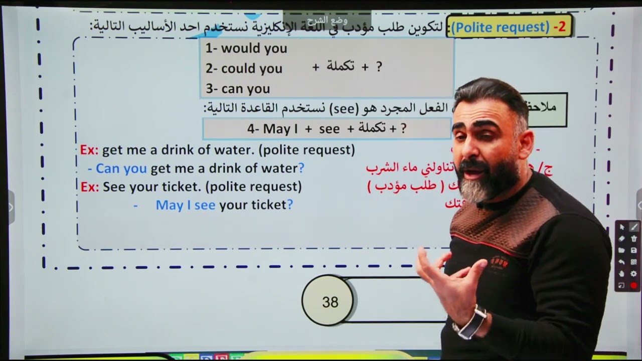 ( اعطاء نصيحة / طلب مؤدب/ اقتراح / عرض) الوحدة الثانية