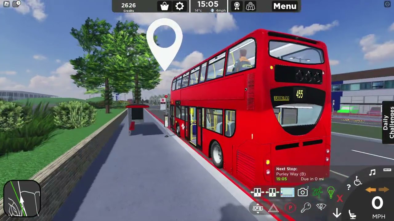 *New update + Curtailment* Croydon V1.3 | Driving 455 (Beddington - West Croydon) GAL Voith E400