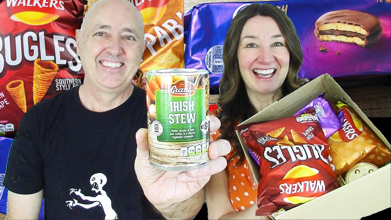 BRITISH TASTE TEST BUGLES, Cadbury Chocolate Delight and Irish Stew Taste Test