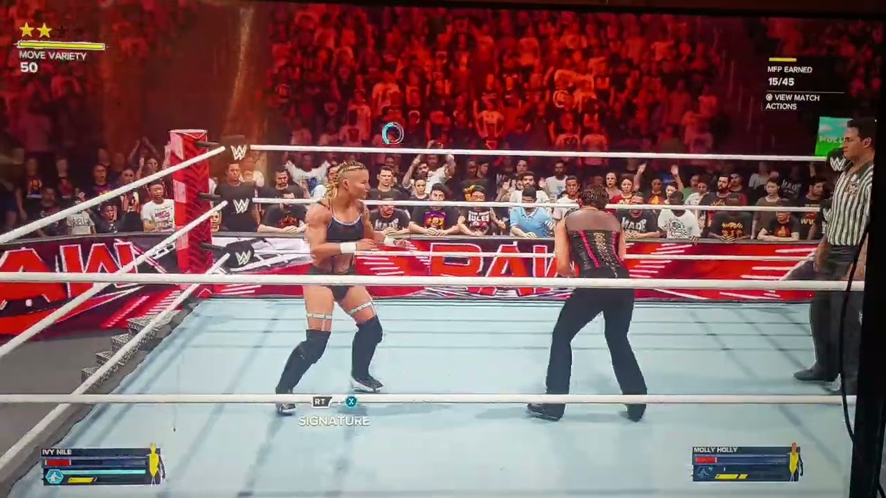 Ivy Nile vs Molly Holly one on one WWE 2k24 Friday February 13th 2026