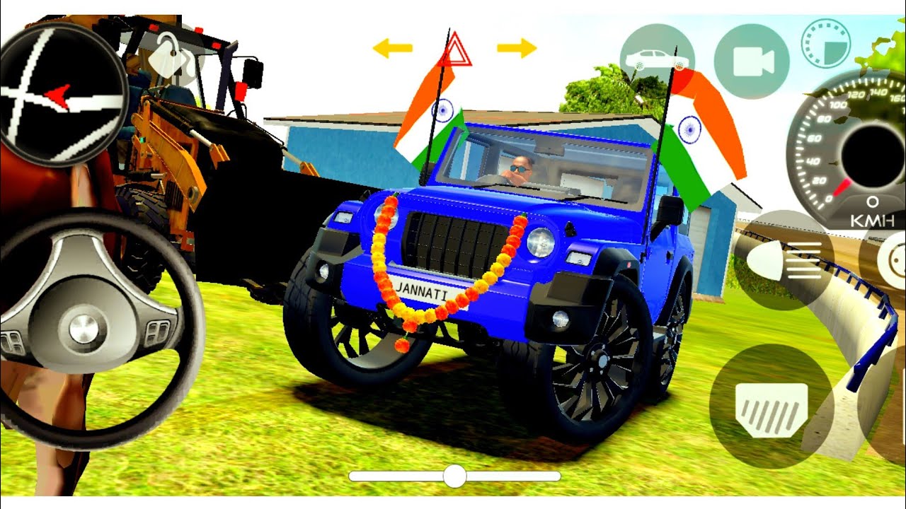 😎 Dollar (Song) Modified MahindraThar Car Games: Indian Cars simulator game || (Gadi wala game