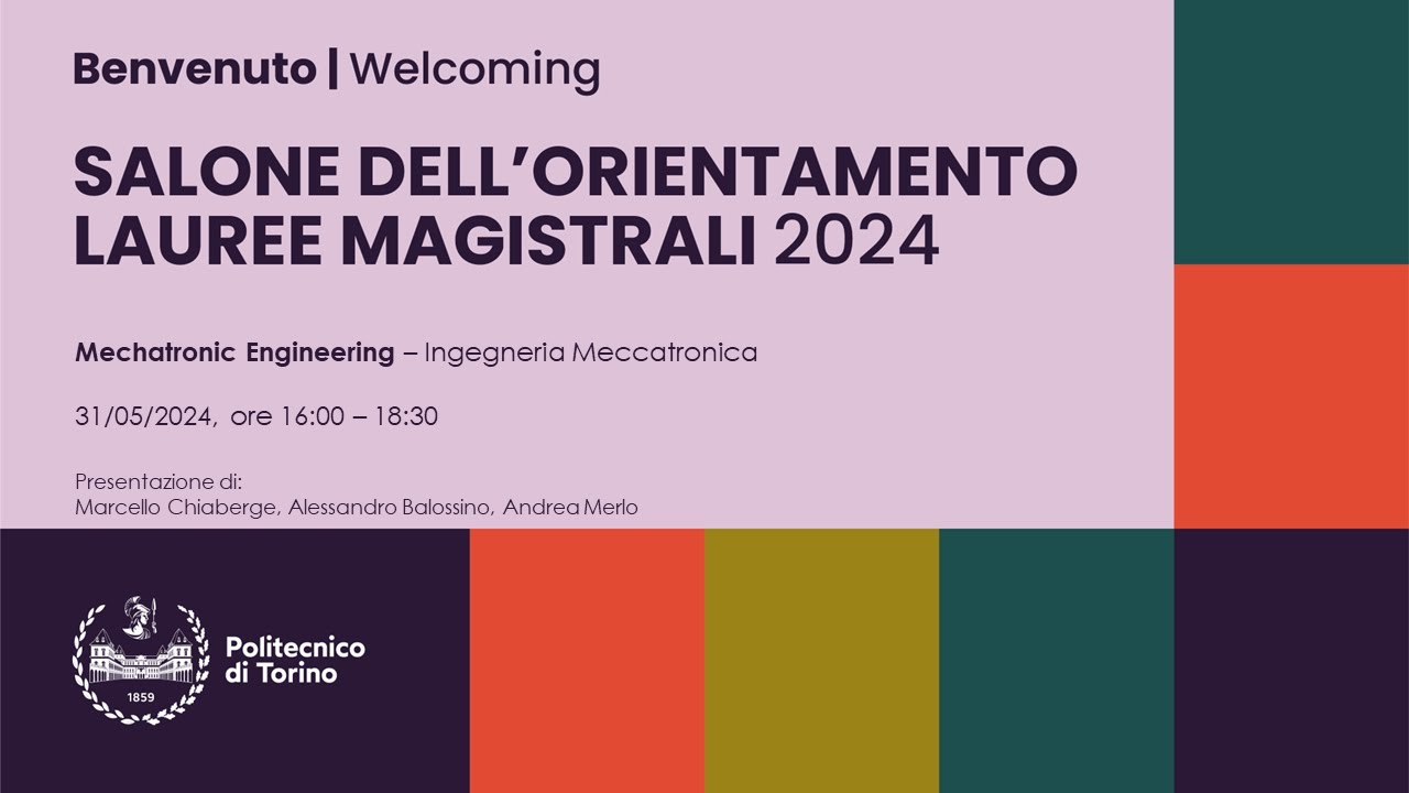 Presentazione LM Mechatronic Engineering | Open Days 2024