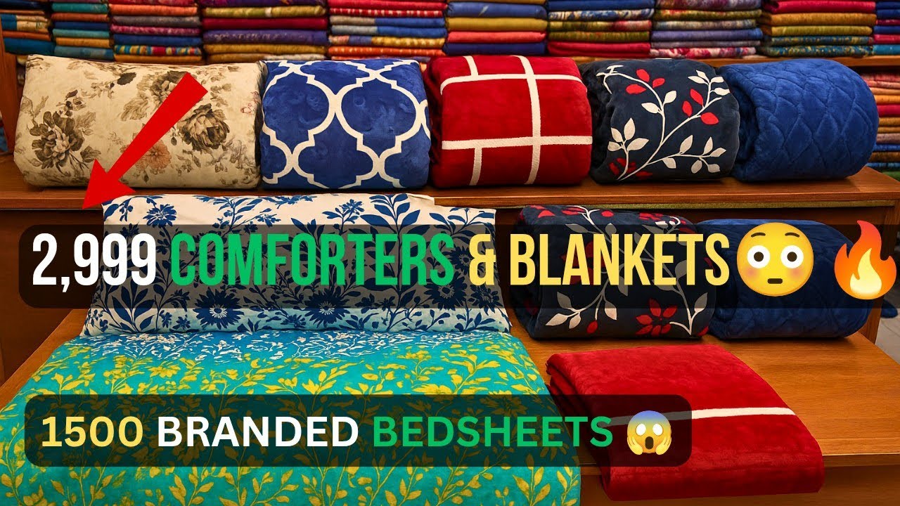 2999 Mein Imported Comforters & Winter Blankets 😳 + 1500 Ki Branded Bedsheets | New 2025 Stock