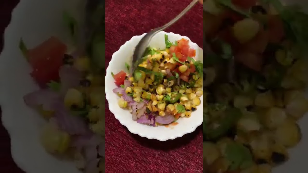 Roasted Corn Chaat😋 #shorts #cornchaat #shahiyakirasoi