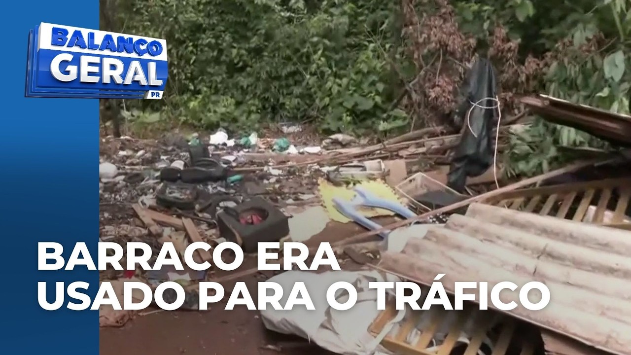 Polícia Militar destrói barraco que era usado para o tráfico de drogas em Londrina