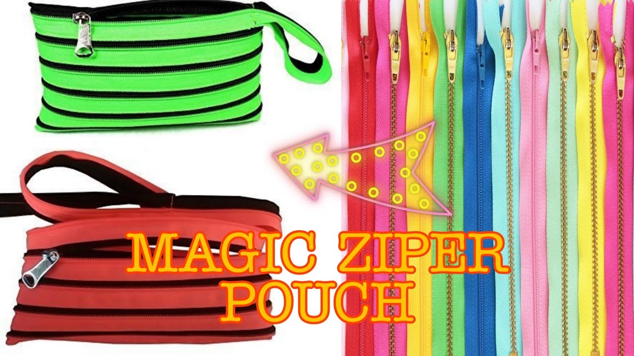 How To Make Zip Type Pencil Pouch | DIY Magic Zip Pouch |
