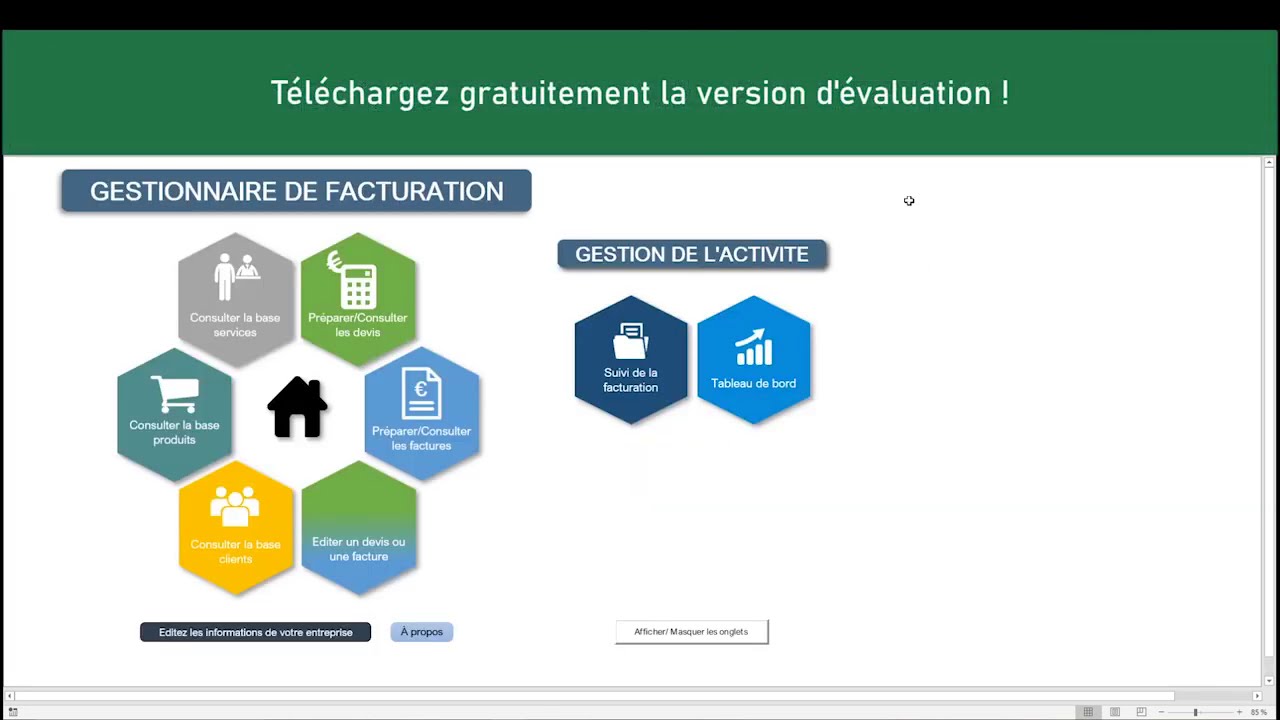 Gestionnaire de facturation automatis&eacute; sous Excel