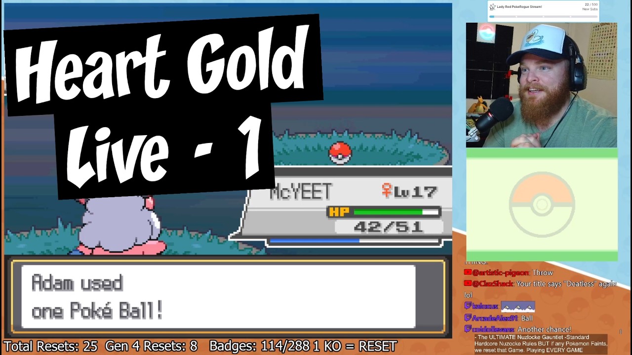 Starting Heart Gold!! Deatless Nuzlocke Gauntlet!