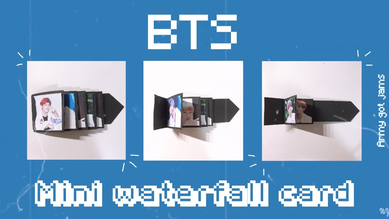 DIY BTS Mini Waterfall Card
