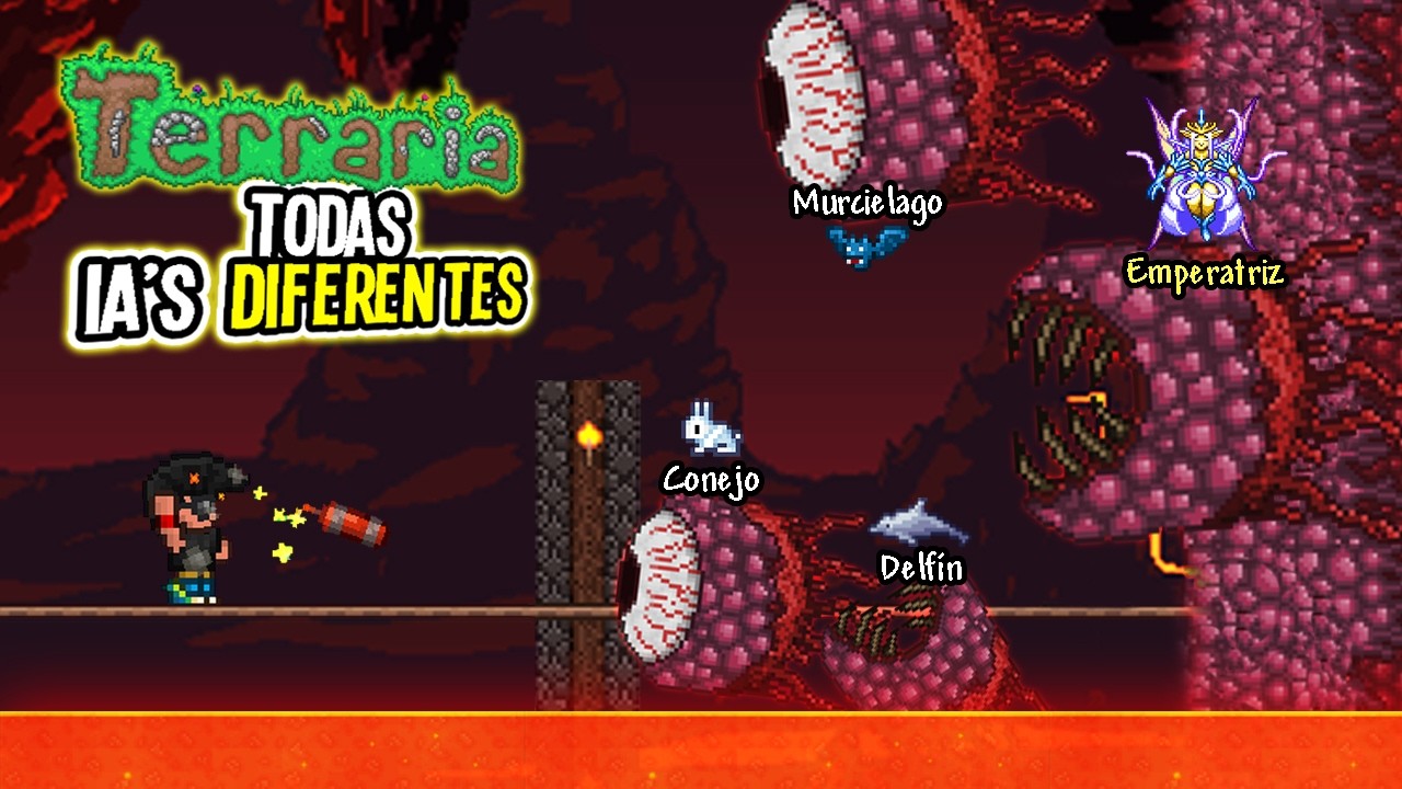 PASÉ TERRARIA pero TODAS LAS IA´s de ENEMIGOS SON RANDOM💀🔥#2 | MAKE