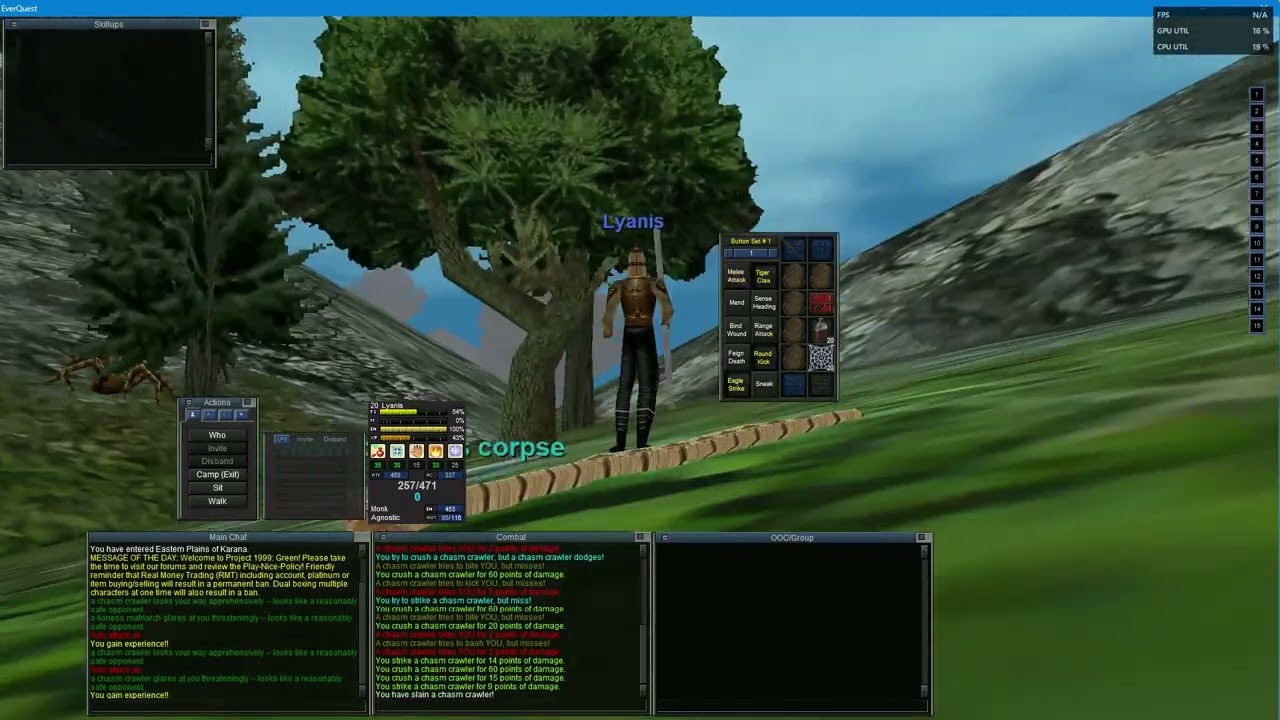 P99 Monk Level 20 Leveling Spot in North Karana