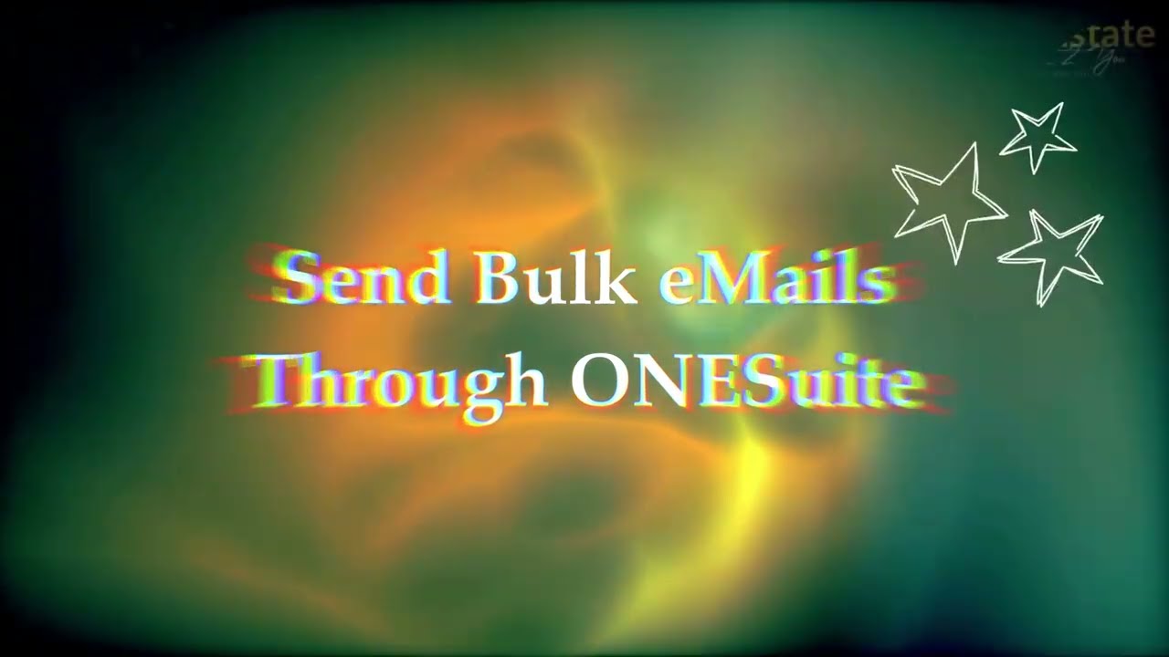 Send Bulk eMails Through ONESuite