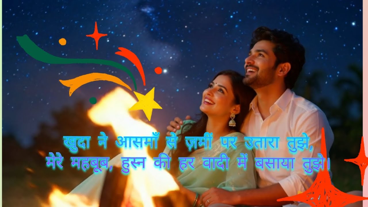 खुदा ने आसमाँ से ज़मीं पर उतारा तुझे,मेरे महबूब, हुस्न की हर ।Ilahi Ishq Ki Sabse Khoobsurat Ghazal”