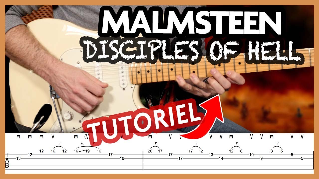 MALMSTEEN - DISCIPLES OF HELL - solo - tutoriel - tablatures
