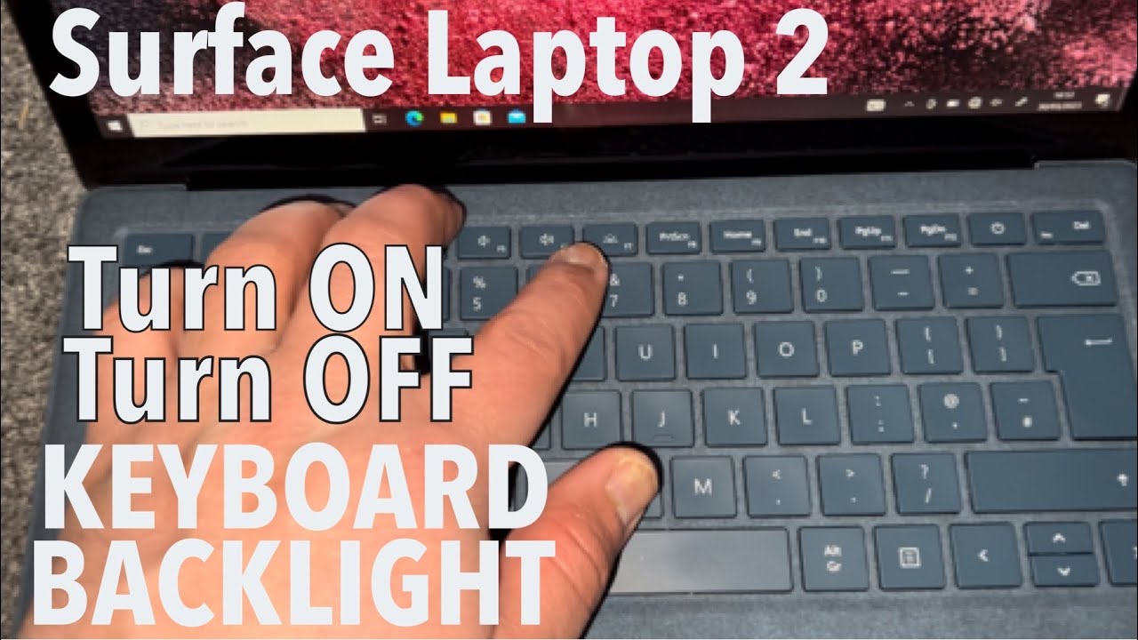 Как включить/выключить подсветку клавиатуры Surface Laptop 2