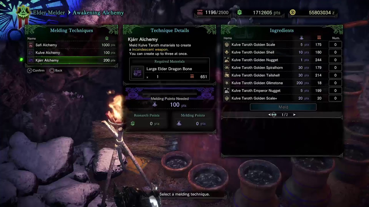 Using New Kjarr Alchemy For First Time Master Rank Kulve Taroth Update MHW Iceborne