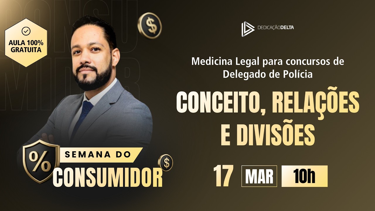 AULA GRATUITA: Conceito, relações e divisões - Medicina Legal