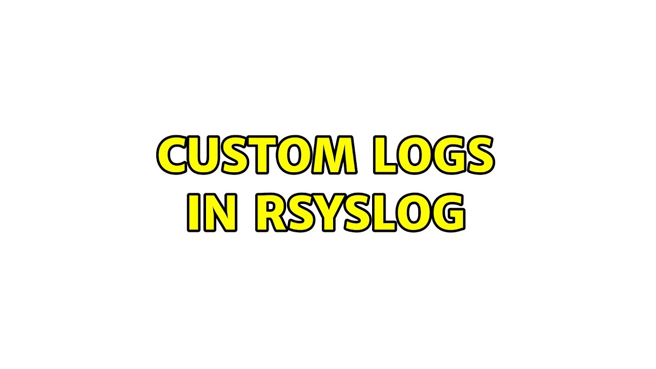 Ubuntu: custom logs in rsyslog